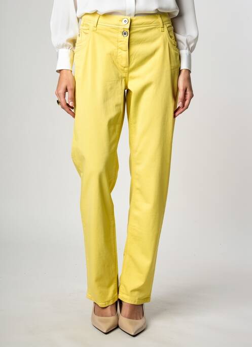 Jeans coupe slim tissage brut taille normale jaune CECIL femme