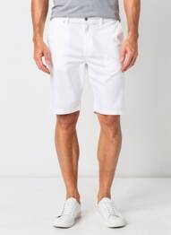Bermuda tissage popeline taille normale blanc LCDN homme