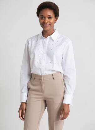 Chemisier coupe droite manches longues blanc BETTY BARCLAY femme