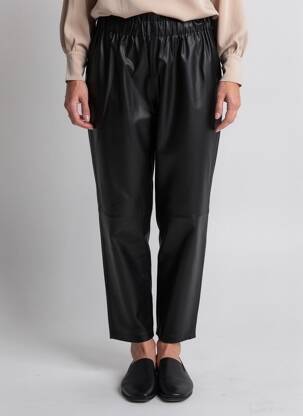 Pantalon 7/8 taille élastique noir MISS JUNE femme