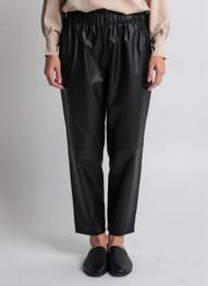Pantalon 7/8 taille élastique noir MISS JUNE femme