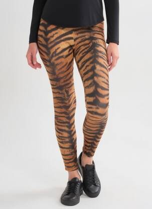 Legging taille élastique orange GOLDA femme