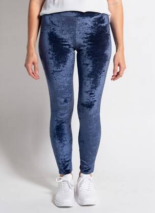 Legging taille élastique bleu GOLDA femme