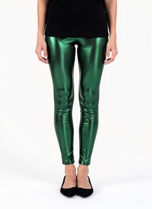 Legging taille élastique vert GOLDA femme