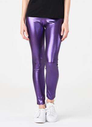 Legging taille élastique violet GOLDA femme