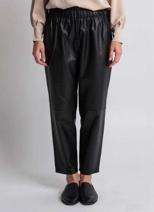 Pantalon 7/8 taille élastique noir MISS JUNE femme