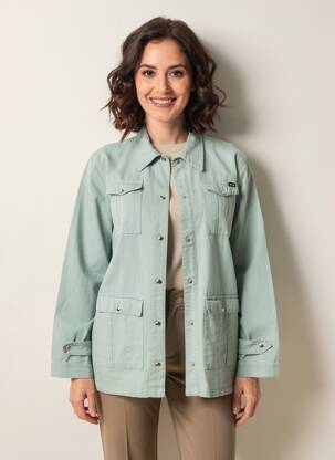 Veste casual coupe droite vert STK femme