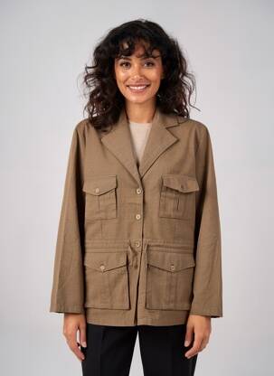 Blazer manches longues marron LUCCHINI femme