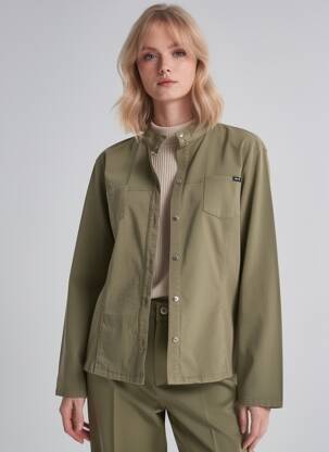 Veste casual poches vert STK femme