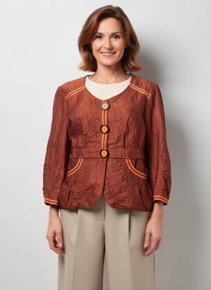 Veste casual poches orange QUATTRO femme