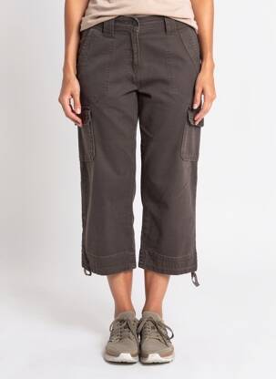 Pantacourt coupe droite taille normale gris STK femme