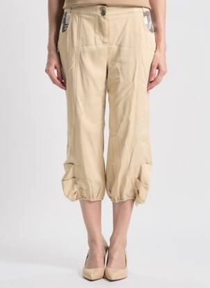 Pantacourt coupe droite taille normale beige ATLANTA femme
