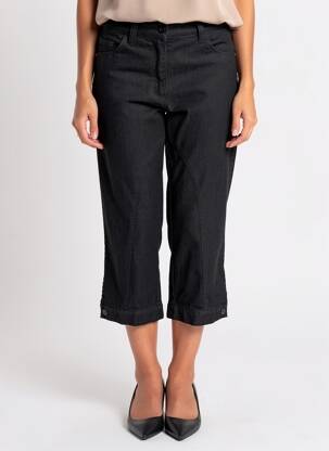 Pantacourt coupe droite taille normale noir SETRAK femme