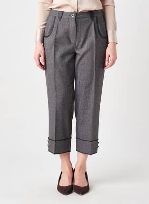 Pantacourt coupe droite taille normale gris TELMAIL femme