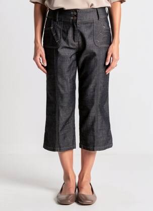 Pantacourt coupe droite taille normale noir CAROLE RICHARD femme