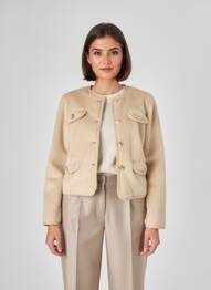Veste casual col rond beige AN' GE femme