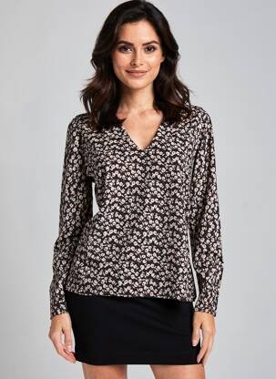 Pull coupe droite manches longues noir GERARD DAREL femme