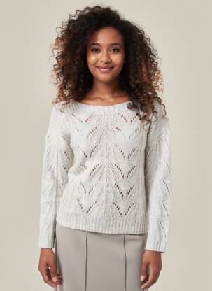 Pull coupe droite manches longues gris DES PETITS HAUTS femme