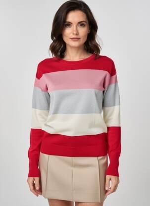 Pull coupe cintrée manches longues rouge EMME M femme
