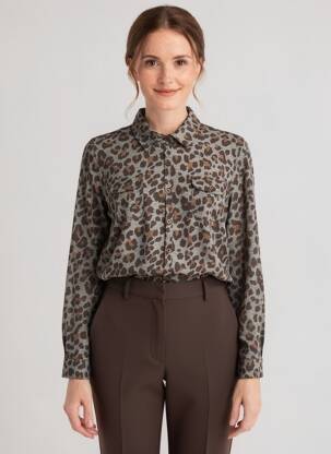 Chemisier coupe cintrée manches longues gris GERARD DAREL femme