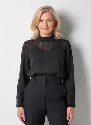Top manches longues manches longues noir GRIFFON femme