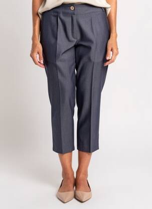 Pantalon 7/8 stretch taille normale bleu GRIFFON femme