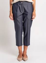 Pantalon 7/8 stretch taille normale bleu GRIFFON femme
