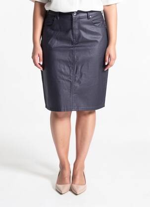 Jupe mi-longue stretch bleu S.QUISE femme