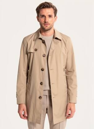 Trench coupe droite sans capuche beige HECHTER STUDIO homme