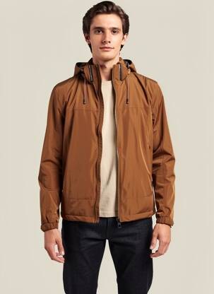 Blouson poches marron HECHTER STUDIO homme