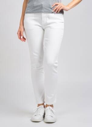 Pantalon 7/8 stretch taille normale blanc MISS FANNY femme