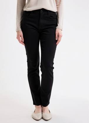 Pantalon slim stretch taille normale noir I DODO femme