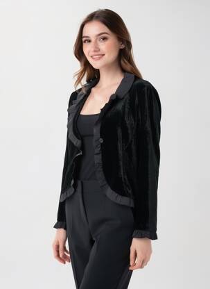 Veste casual coupe cintrée noir POURQUOI PAS femme