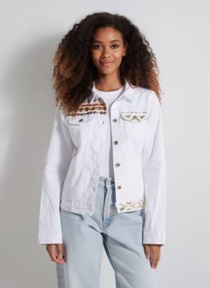 Veste casual col chemisier blanc ZAC & ZOE femme