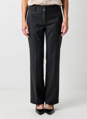 Pantalon droit stretch taille normale noir HIPPOCAMPE femme