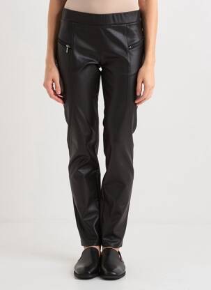 Pantalon slim taille élastique taille normale noir CHARMING GIRL femme