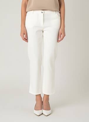 Pantalon 7/8 stretch taille normale blanc MARINA RINALDI femme