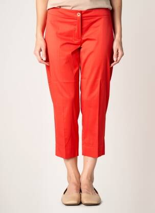 Pantacourt stretch taille normale rouge MARINA RINALDI femme