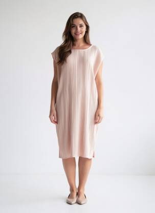 Robe mi-longue manches courtes manches courtes or MARINA RINALDI femme
