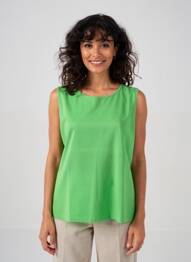 T-shirt coupe droite manches courtes vert MARINA RINALDI femme