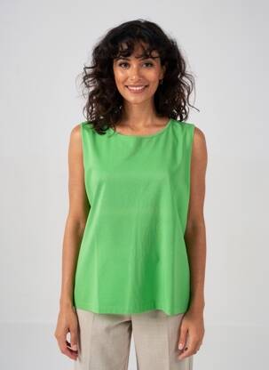 T-shirt coupe droite manches courtes vert MARINA RINALDI femme