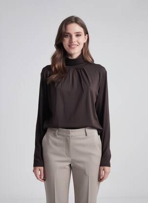 T-shirt manches longues manches longues noir MARINA RINALDI femme