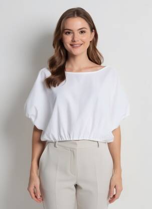 Top manches courtes manches courtes blanc MARINA RINALDI femme