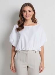 Top manches courtes manches courtes blanc MARINA RINALDI femme