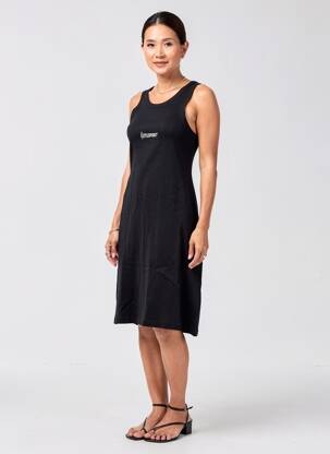 Robe mi-longue sans manche sans manche noir OPÉRA SPORT femme