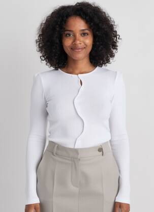 Top stretch manches longues blanc OPÉRA SPORT femme
