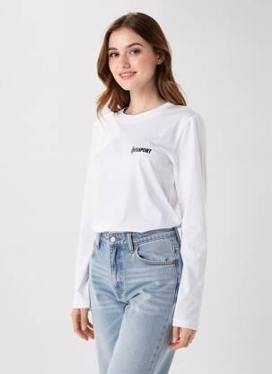 Top stretch manches longues blanc OPÉRA SPORT femme
