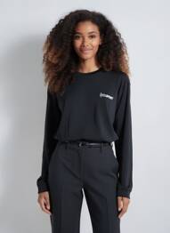 Top stretch manches longues noir OPÉRA SPORT femme