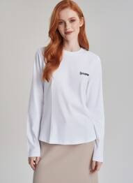 Top stretch manches longues blanc OPÉRA SPORT femme