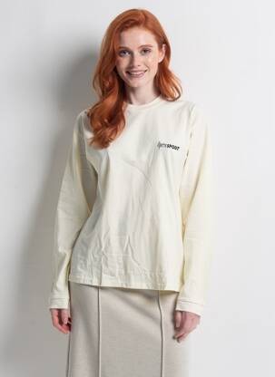 Top tissage jersey manches longues beige OPÉRA SPORT femme